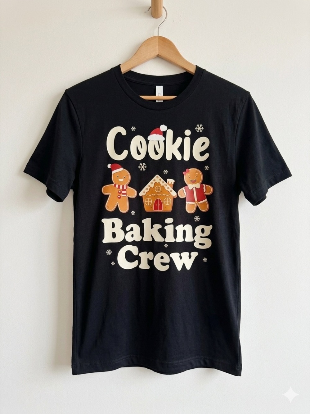 Gildan Black Cookie Baking Crew Holiday T-Shirt